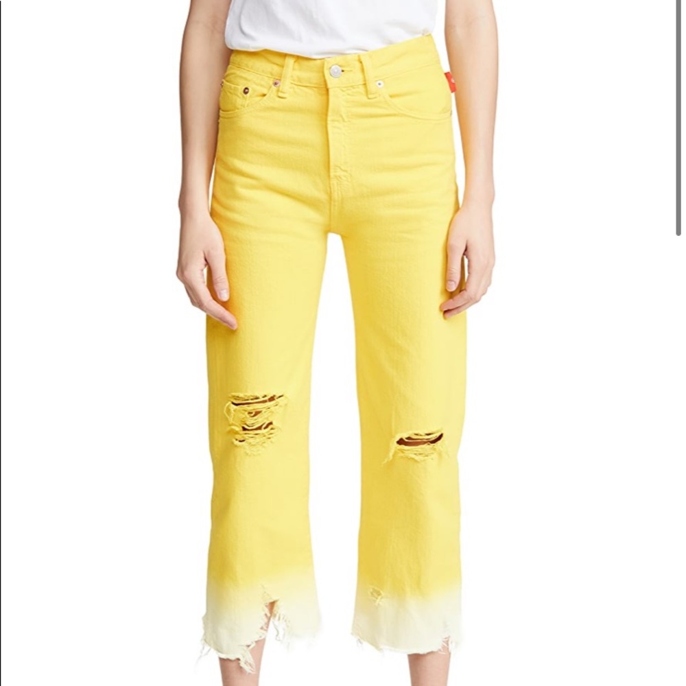 High Rise Yellow Jeans